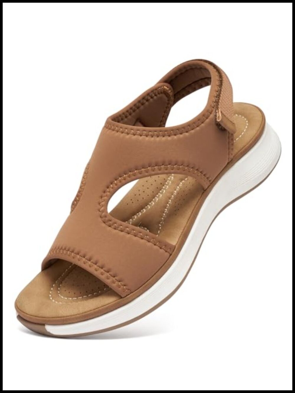Women's Comfortable Arch Support Walking Sandals with Adjustable Straps